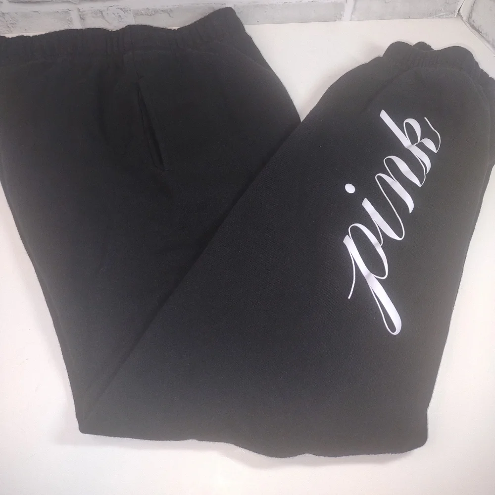 Xs. PINK Victoria's Secret Charcoal Drawstring Joggers - Picture 1 of 7